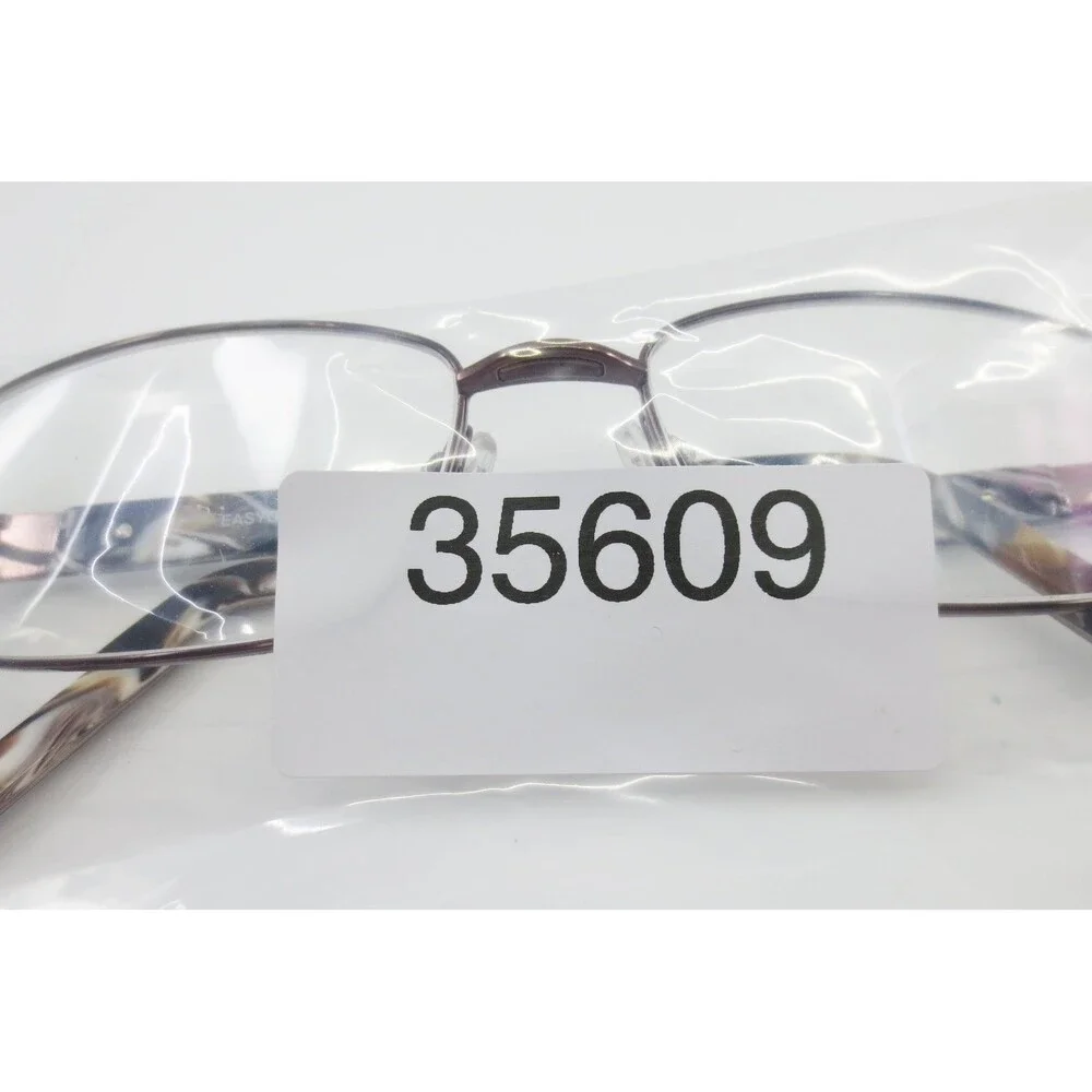 EasyClip S2434 Eyeglasses Burgundy Metal Rectangular Frames Rhinestone 51-16-135